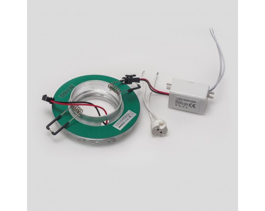 Светильник MR16+LED встраиваемый AL/CLEAR 35Вт+LED 3Вт IL.0026.0303