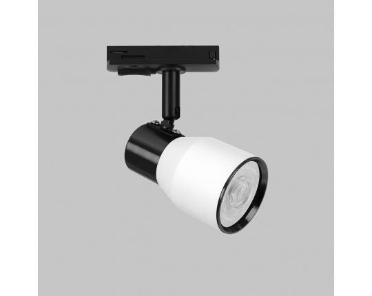 Светильник спот GU10 для трековой системы 1 фазный трек 220В, макс 50Вт, Белый/Черный IL.0010.0019-WBK