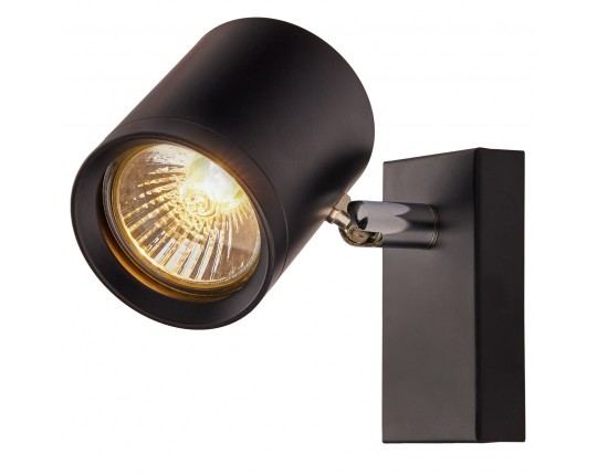 Светильник GU10 1*50W настенный спот Черный IL.0005.5100