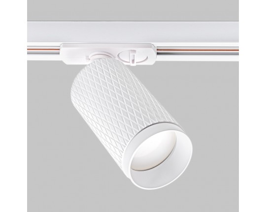 Светильник спот GU10 для трековой системы 1 фазный трек 220В, макс 50Вт, Белый IL.0010.0008 WH