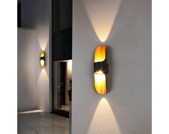 Светильник настенный LED 2*5W 4000K Черный и матовое Золото 220V IP54 IL.0014.0008-BMG