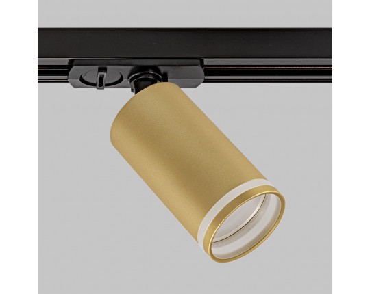 Светильник спот GU10 для трековой системы 1 фазный трек 220В, макс 10Вт, Матовое Золото IL.0010.0010 MG
