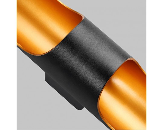 Светильник настенный LED 2*5W 4000K Черный и матовое Золото 220V IP54 IL.0014.0008-BMG