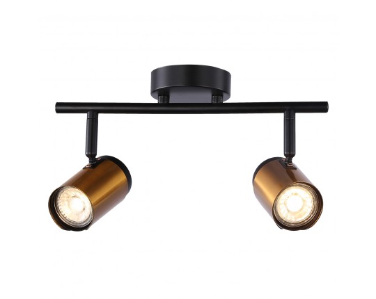 Светильник Спот 2*50Вт GU10 BK+AB SP.033-72-52