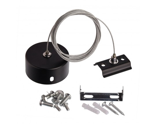 Подвес 2м для накладного шинопровода трековой системы 1 фазный трек 220В, Черный IL.0010.2145