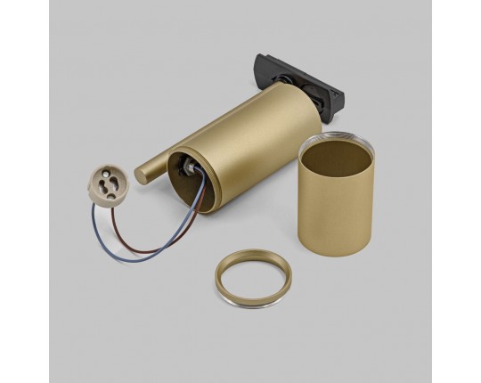 Светильник спот GU10 для трековой системы 1 фазный трек 220В, макс 50Вт, Матовое Золото IL.0010.0012 MG