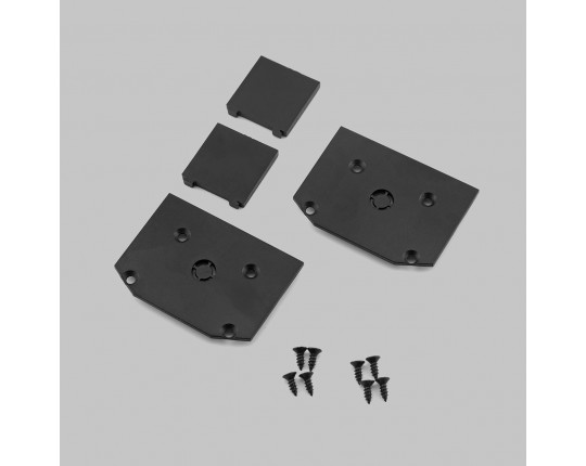 Комплект торцевых заглушек для шинопровода IL.0007.7xxx (2+2шт/уп), трековой системы UT25 48В Черный IL.0007.7204-BK