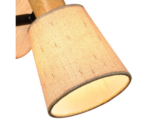 Спот настенный 1*Е14, черный+дерево SP.048-11-86