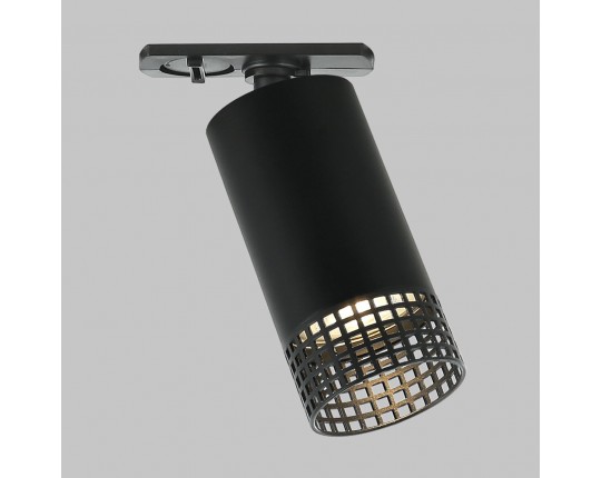 Светильник спот GU10 для трековой системы 1 фазный трек 220В, макс 50Вт, Черный IL.0010.0016-BK