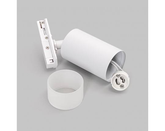 Светильник спот GU10 для трековой системы 1 фазный трек 220В, макс 10Вт, Белый IL.0010.0014 WH