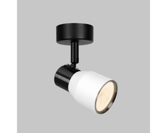 Светильник GU10 1*50W потолочный спот Белый+Черный IL.0005.2801-WBK