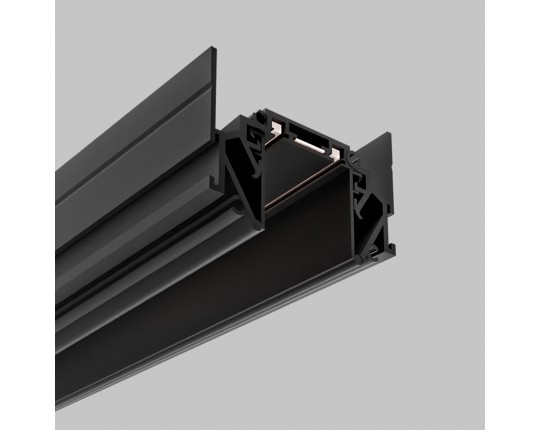 Магнитный шинопровод для потолков ПВХ трековой системы UT25 48В, 2 метра, Черный IL.0007.7002-BK