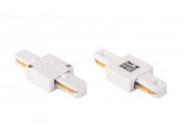 I - соединитель питания для накладного шинопровода трековой системы 1 фазный трек 10А, 220В, Белый TR-I WH