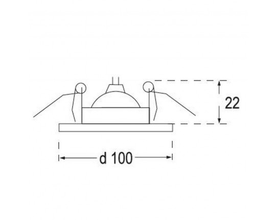 Светильник MR16 встраиваемый под «Бронзу». GU5.3 50W SBK IL.0019.0750
