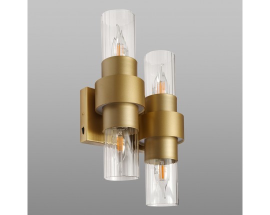 Бра настенное, 4*Е14+LED 5W, 3000К, матовое золото MD.23472-4-W-SGD