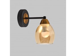 Бра настенное, 1*Е27, черный+ золотая бронза MD.8252-1-W-BK+BR