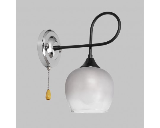 Бра настенное, 1*Е27, черный+хром MD.4243-1-W-BK+CH