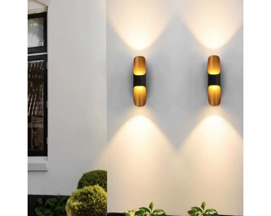 Светильник настенный LED 2*5W 4000K Черный и матовое Золото 220V IP54 IL.0014.0008-BMG
