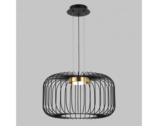 Люстра подвесная, 1*GX53, черный+бронза MD.23105-1-P-BK+BR