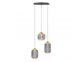 Люстра подвесная светодиодная 3*8W, 4000K, 500мм, плафон серый дым PLC-7077-500-3P-GREY