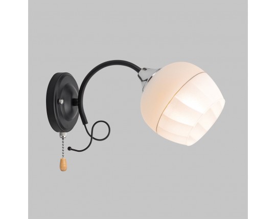 Бра 1*60Вт E27 MD.3314-1-W BK+CH