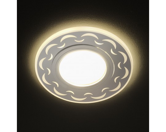 Светильник MR16+LED 3W 4000K, встраиваемый акрил, CH/WH+WH IL.0030.0115