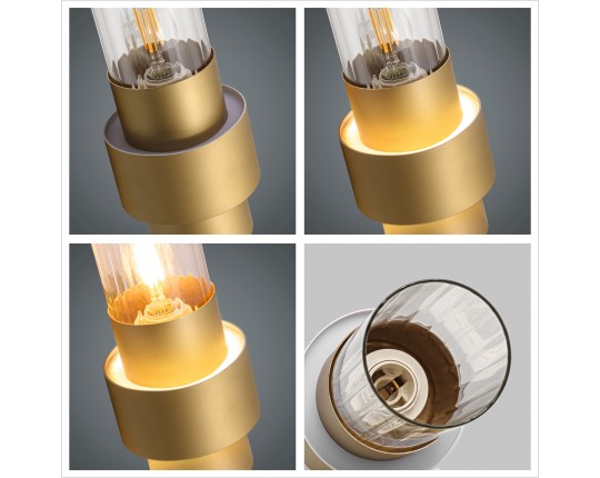 Бра настенное, 4*Е14+LED 5W, 3000К, матовое золото MD.23472-4-W-SGD