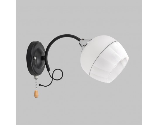 Бра 1*60Вт E27 MD.3314-1-W BK+CH