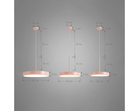 Подвесной светодиодный светильник Imperium Loft Turna One D50 Pink 183495-26