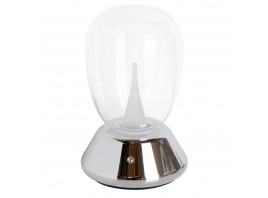 Настольная лампа диммируемая 10W 3000K прозрачный/хром Uovo III Lightstar 807904