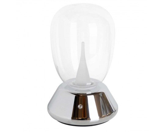 Настольная лампа диммируемая 10W 3000K прозрачный/хром Uovo III Lightstar 807904 Настольная лампа диммируемая 10W 3000K прозрачный/хром Uovo III Lightstar 807904
