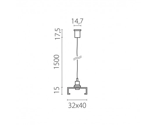 Подвес скрытый тип D треку 5040xx-(F)/(R) 1,5 м Lightstar Quattro 504177-FR2