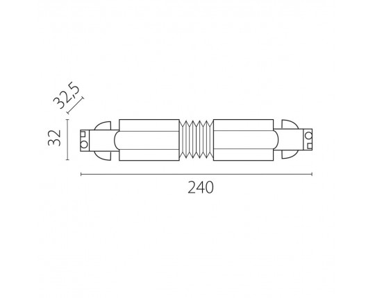 Соединение гибкое к треку 5040xx-(F)/(R) Quattro Lightstar 504157-FR