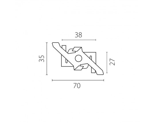Фиксатор трека к потолку тип G к треку 5040xx-(F)/(R) Quattro Lightstar 504197-02 Фиксатор трека к потолку тип G к треку 5040xx-(F)/(R) Quattro Lightstar 504197-02