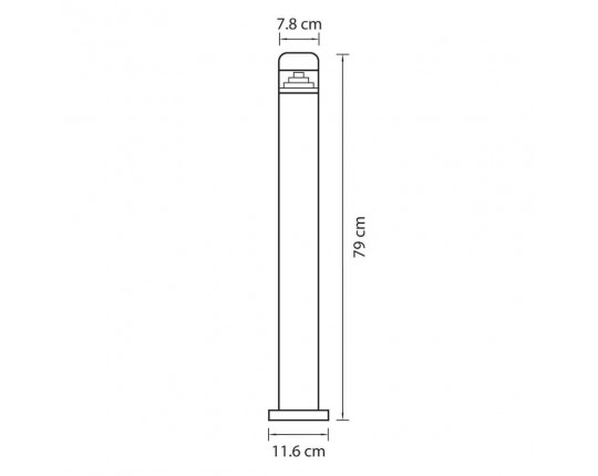 Уличный светодиодный светильник Lightstar Raggio 376707