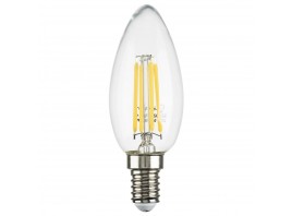 Лампа светодиодная филаментная Lightstar LED Filament E14 6W 4000K свеча прозрачная 933504