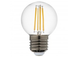 Лампа светодиодная филаментная Lightstar LED Filament E27 6W 4000K шар прозрачный 933824