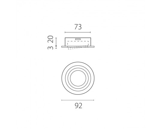 Светильник встраиваемый MR16/GU10 max 1x12Вт Singo Base Lightstar 011620