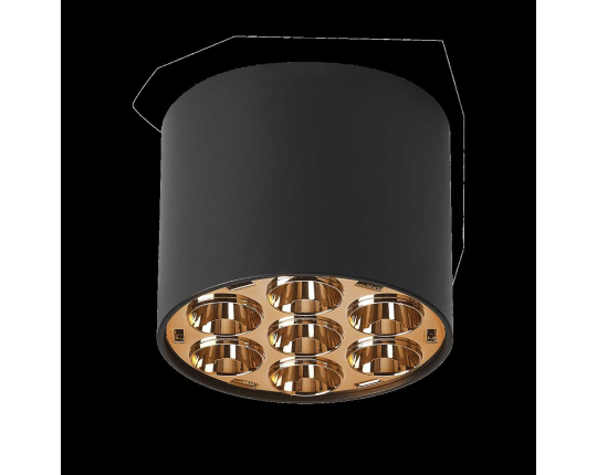 Светильник потолочный 6W 470LM 4000K, черный/золото Guarda Lightstar 080642