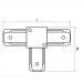 Коннектор T-образный Lightstar Barra 502137 Коннектор T-образный Lightstar Barra 502137