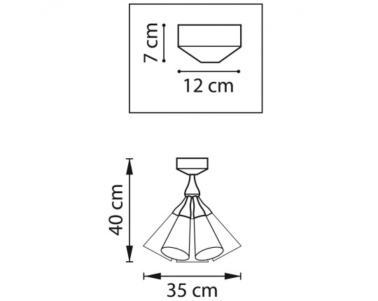 Потолочная люстра Lightstar Cone 757070