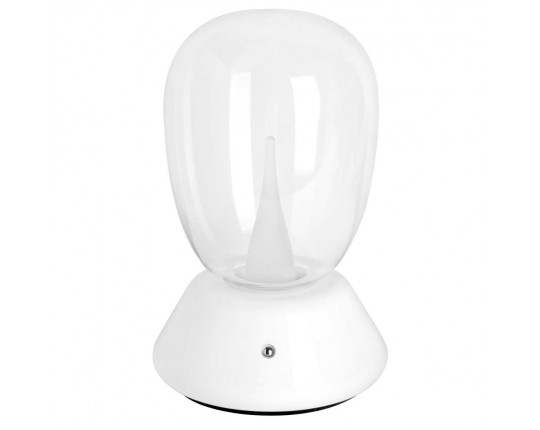 Настольная лампа диммируемая 10W 3000K прозрачный/белый Uovo III Lightstar 807906 Настольная лампа диммируемая 10W 3000K прозрачный/белый Uovo III Lightstar 807906