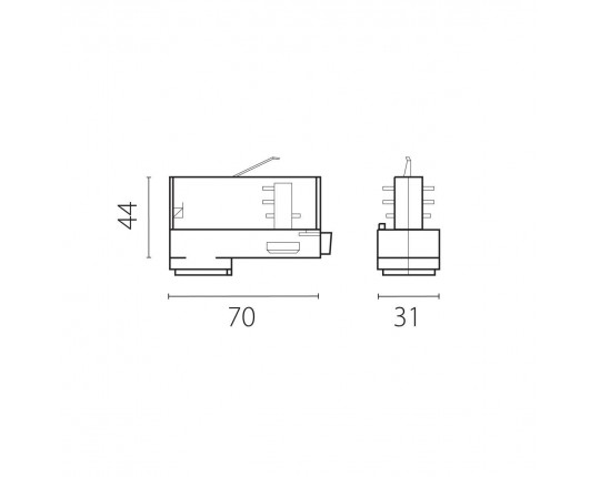 Адаптер для светильника к треку 5030xx-R/5040xx-(F)/(R) Quattro Lightstar 594006-403