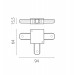 Соединитель трековый T-образный к 50202X-P, 50203X-P Barra Lightstar 502136-P
