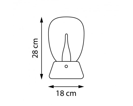 Настольная лампа диммируемая 10W 3000K прозрачный/черный Uovo III Lightstar 807907