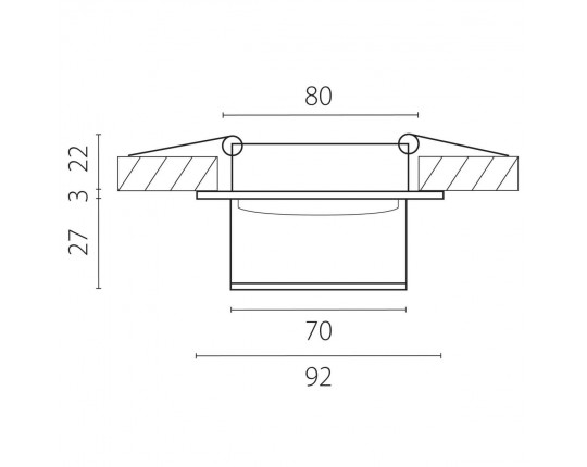 Светильник встраиваемый MR16/GU10 max 1x12Вт Maturo GU10 Lightstar 072006