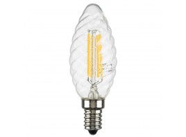 Лампа светодиодная филаментная Lightstar LED Filament E14 6W 4000K свеча прозрачная 933704