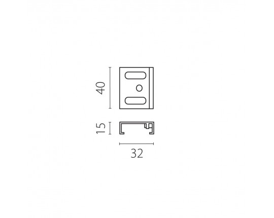 Скоба крепежная тип D к треку 5040xx-(F)/(R) Lightstar Quattro 504197-00