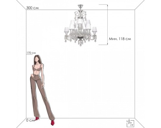 Подвесная люстра Loft IT Zenith 10210/12 White