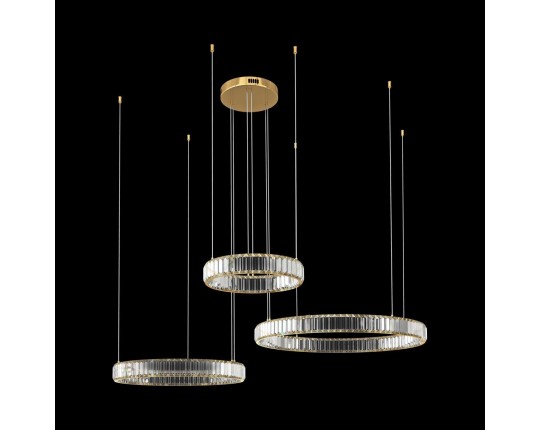 Подвесной светодиодный светильник Loft IT Crystal ring 10135/3 Gold